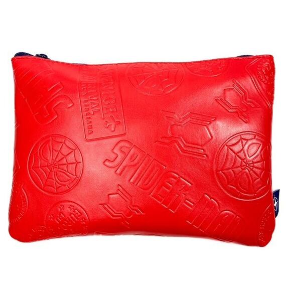 Spiderman United Airlines Polaris Amenity Travel Bag Red Marvel Comics unused - Picture 3 of 5